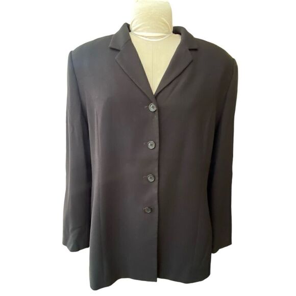 NYGARD Classic Black 4-Button Blazer Sz 16 Must-Have Staple Piece Plus - Picture 5 of 11